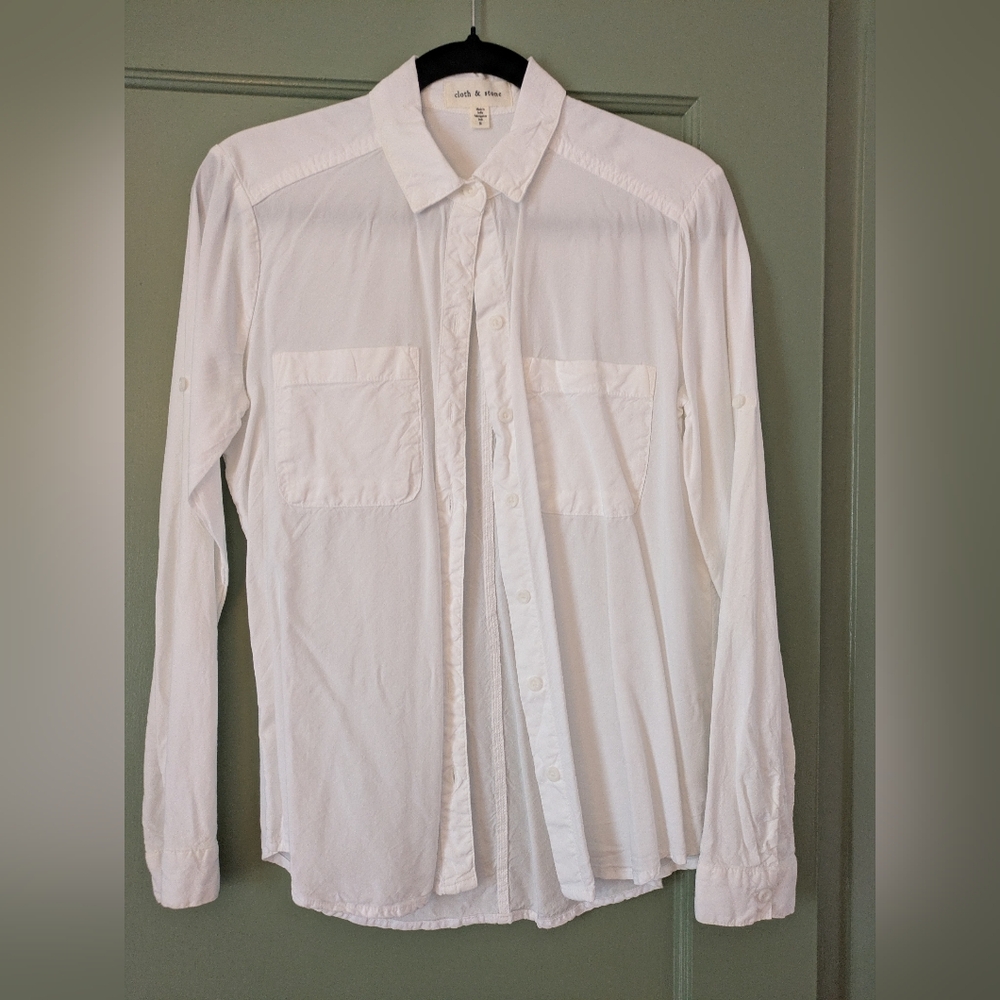 Classic White Women's Button-Down Shirt - Cloth & Stone